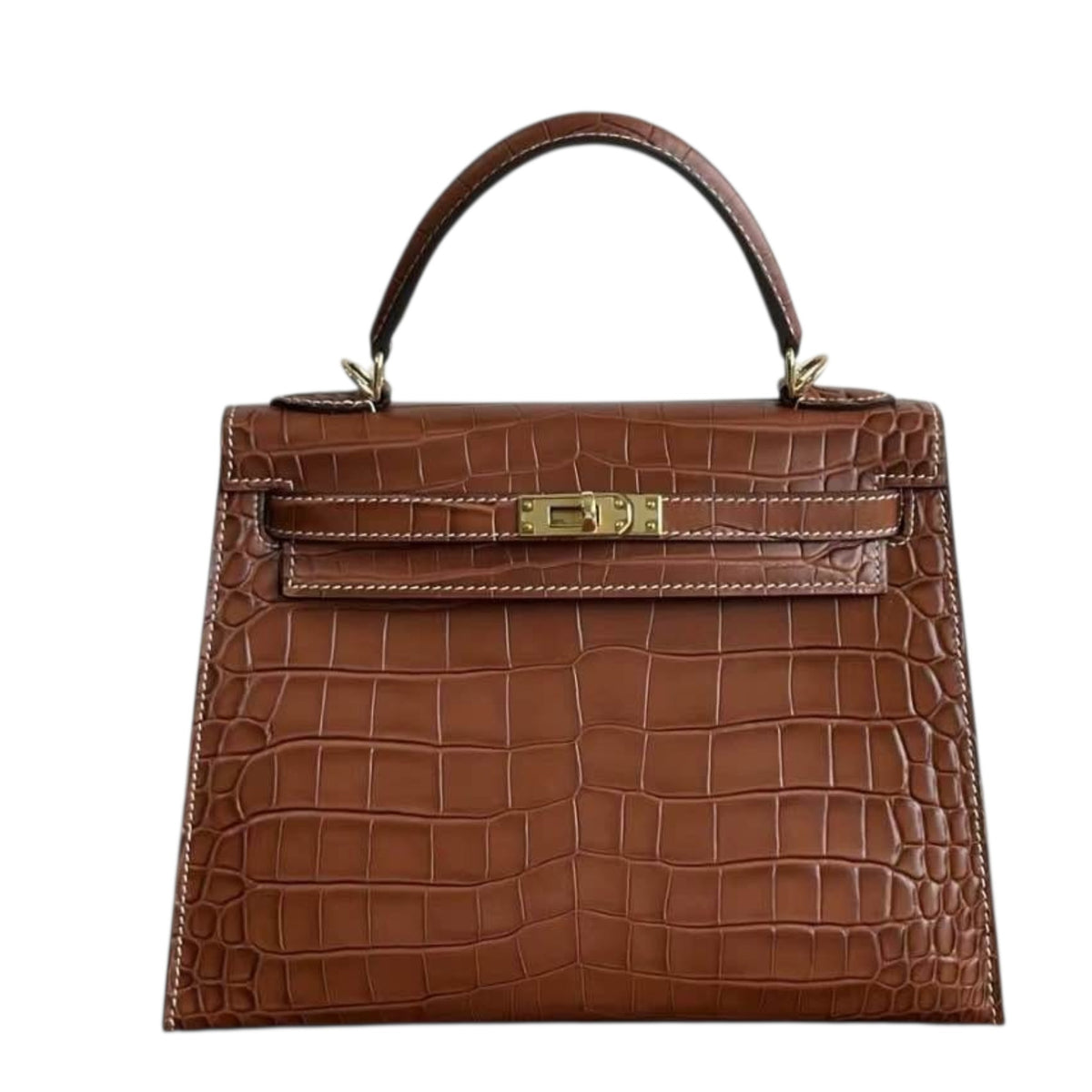 BD Siena Croc Effect Genuine Leather Bag