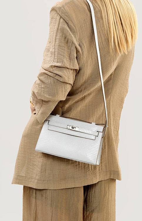 BD Verona Lizard Effect Genuine Leather Bag