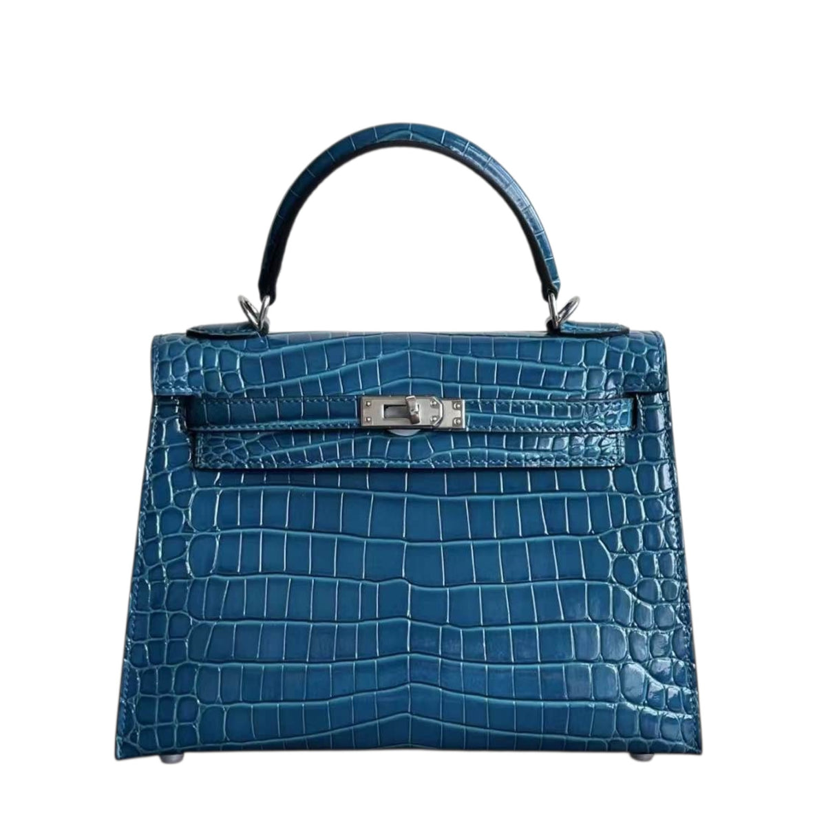 BD Siena Croc Effect Genuine Leather Bag