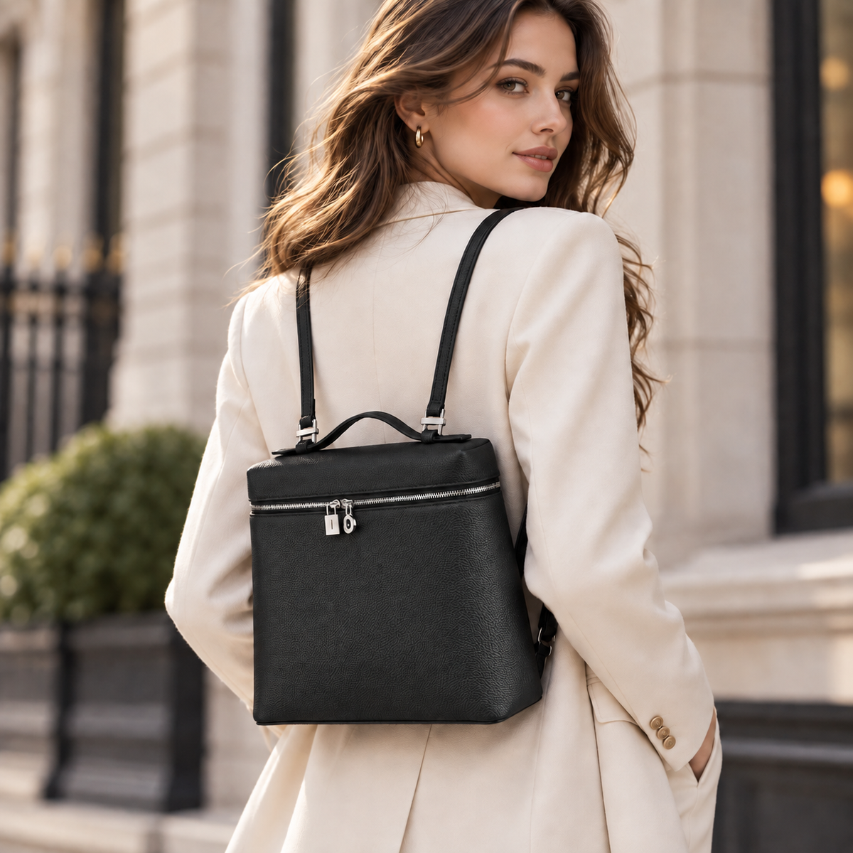 BD Lucca Genuine Leather Mini Backpack