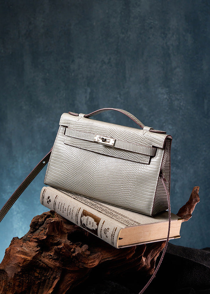 BD Verona Lizard Effect Genuine Leather Bag
