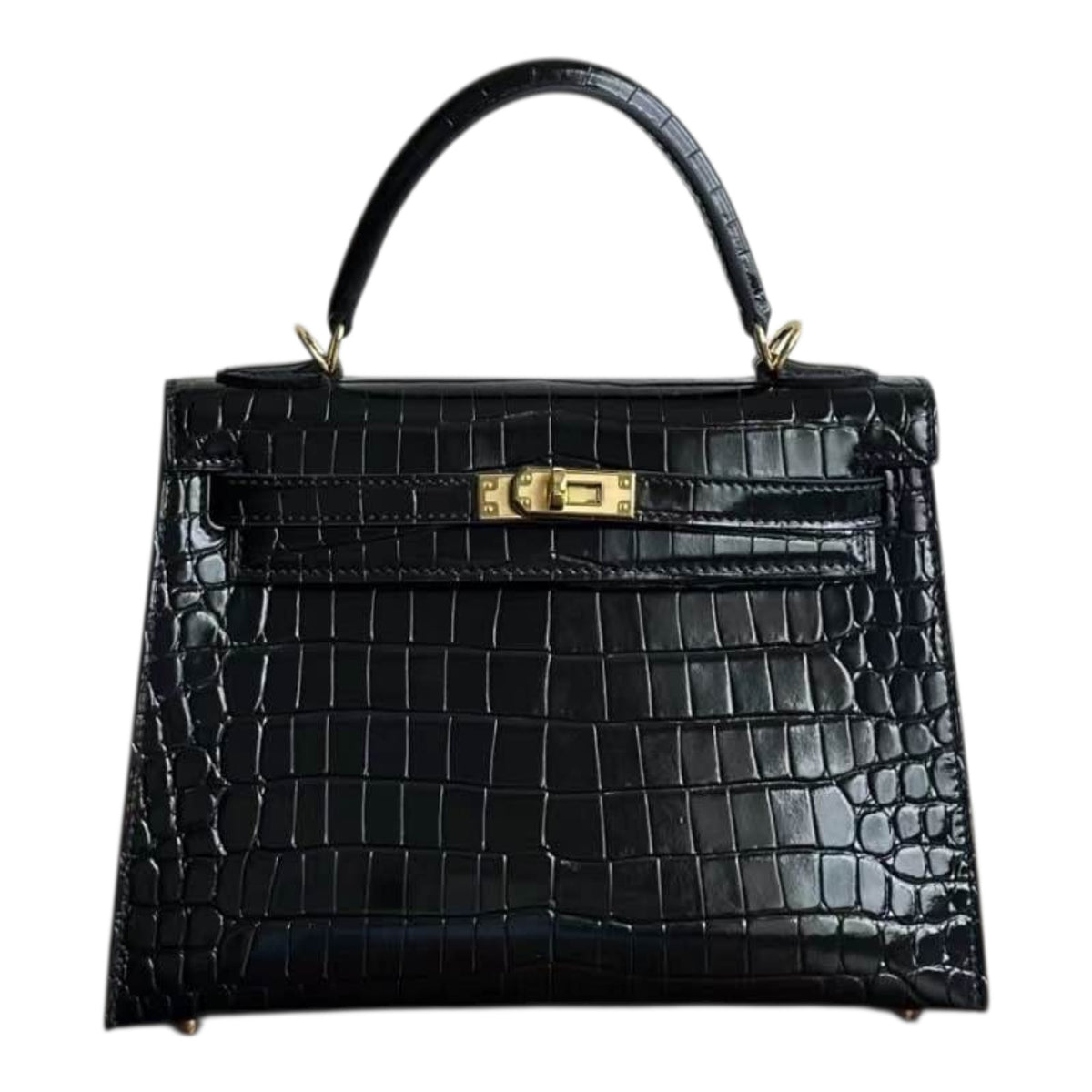 BD Siena Croc Effect Genuine Leather Bag