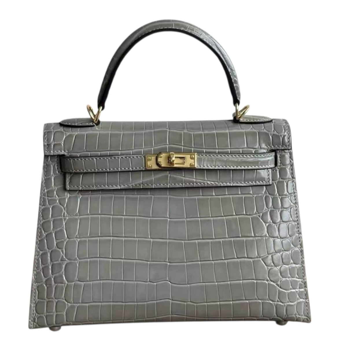 BD Siena Croc Effect Genuine Leather Bag