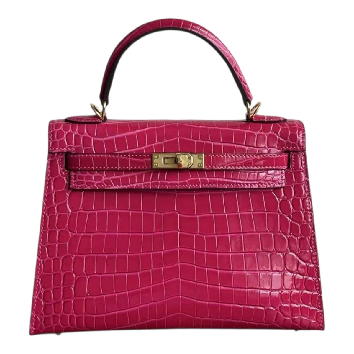 BD Siena Croc Effect Genuine Leather Bag