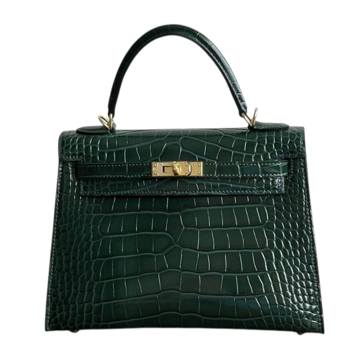 BD Siena Croc Effect Genuine Leather Bag