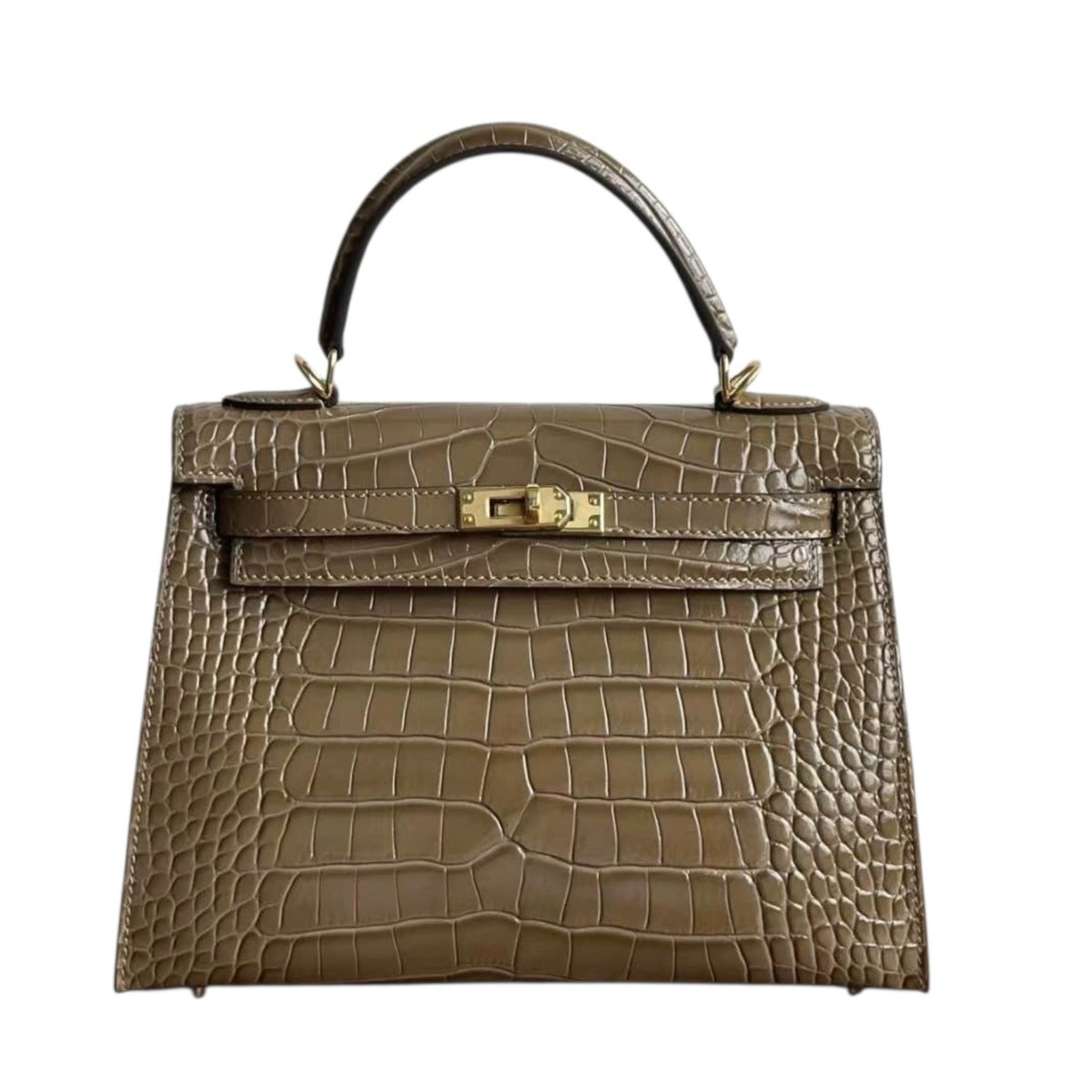 BD Siena Croc Effect Genuine Leather Bag