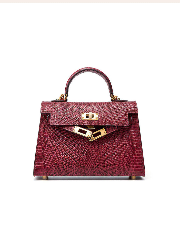 BD Siena Lizard Effect Genuine Leather Bag