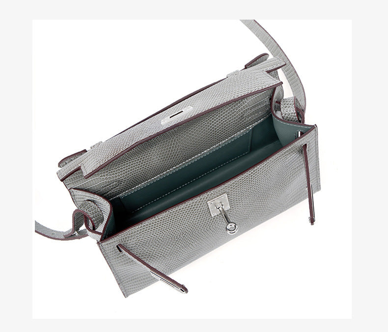 BD Verona Lizard Effect Genuine Leather Bag