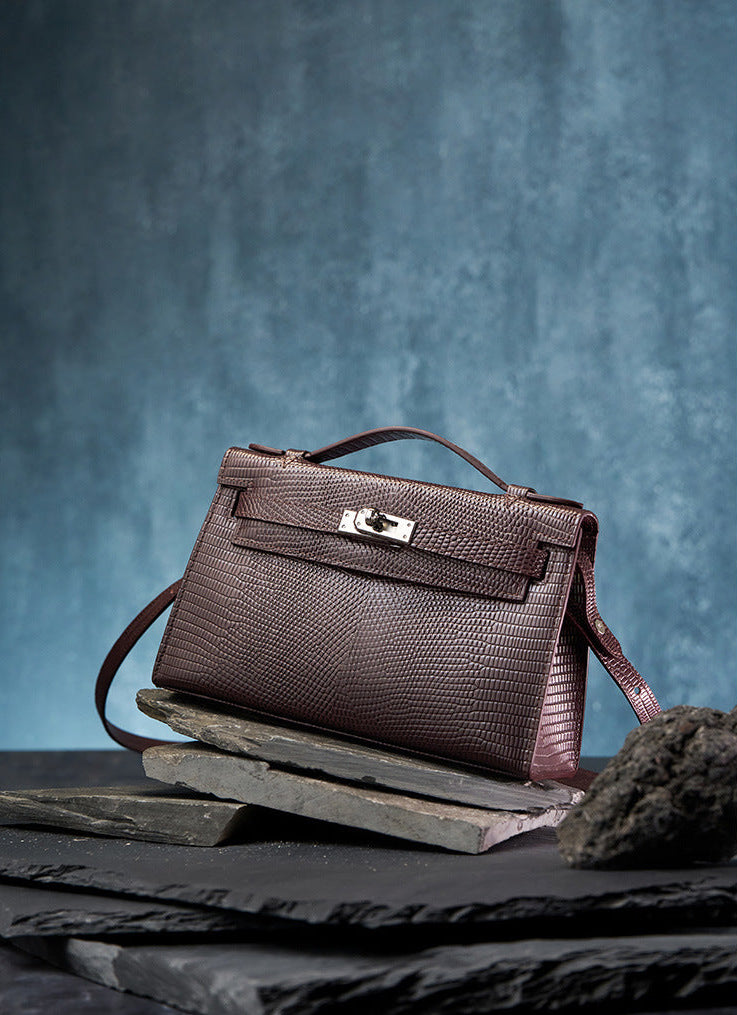 BD Verona Lizard Effect Genuine Leather Bag