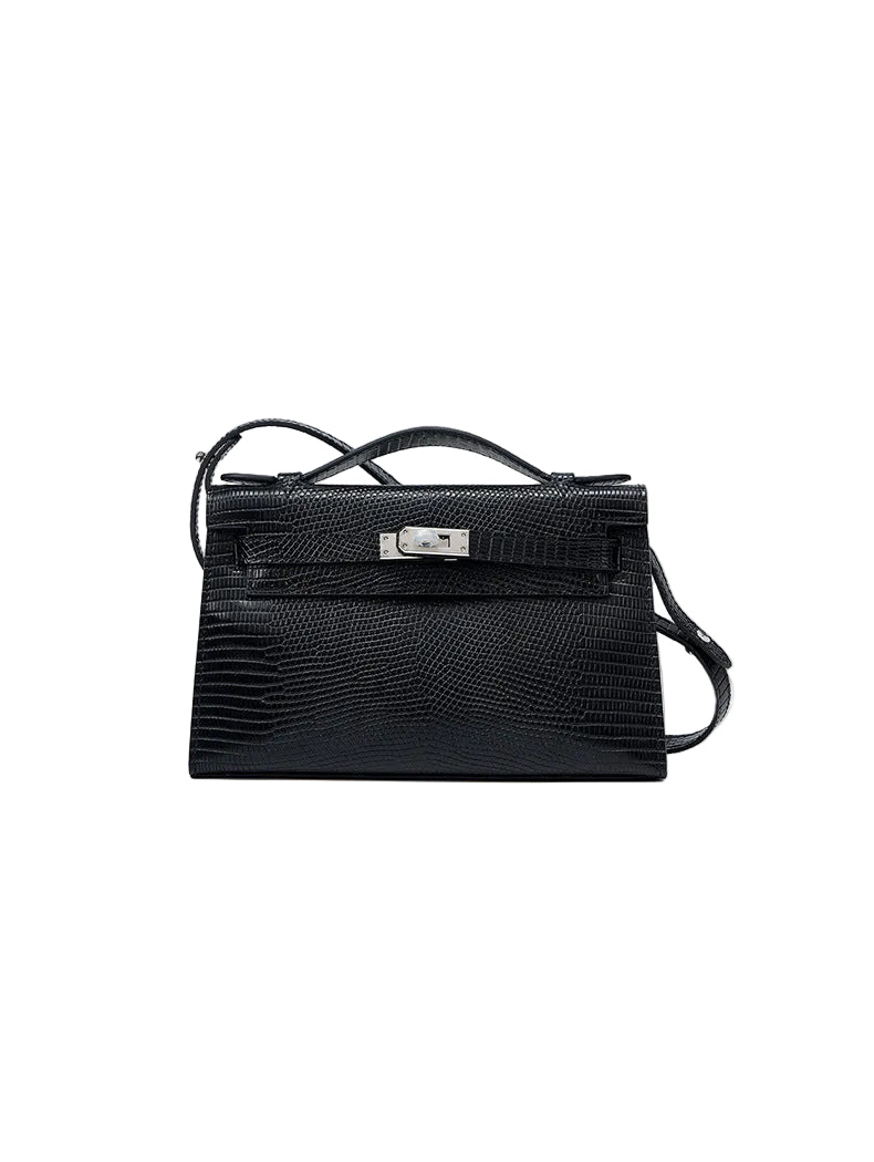 BD Verona Lizard Effect Genuine Leather Bag