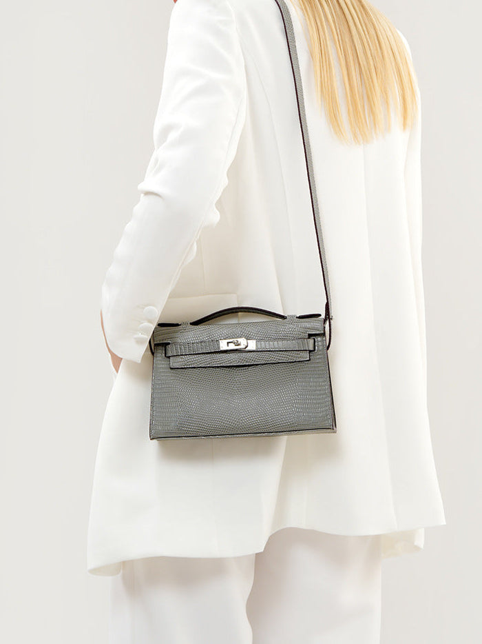 BD Verona Lizard Effect Genuine Leather Bag