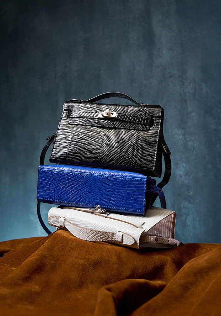 BD Verona Lizard Effect Genuine Leather Bag