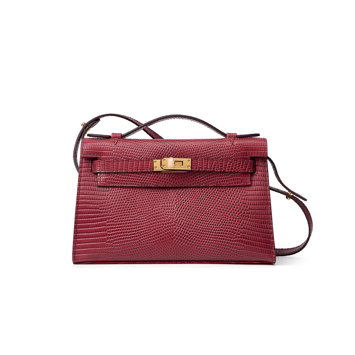 BD Verona Lizard Effect Genuine Leather Bag