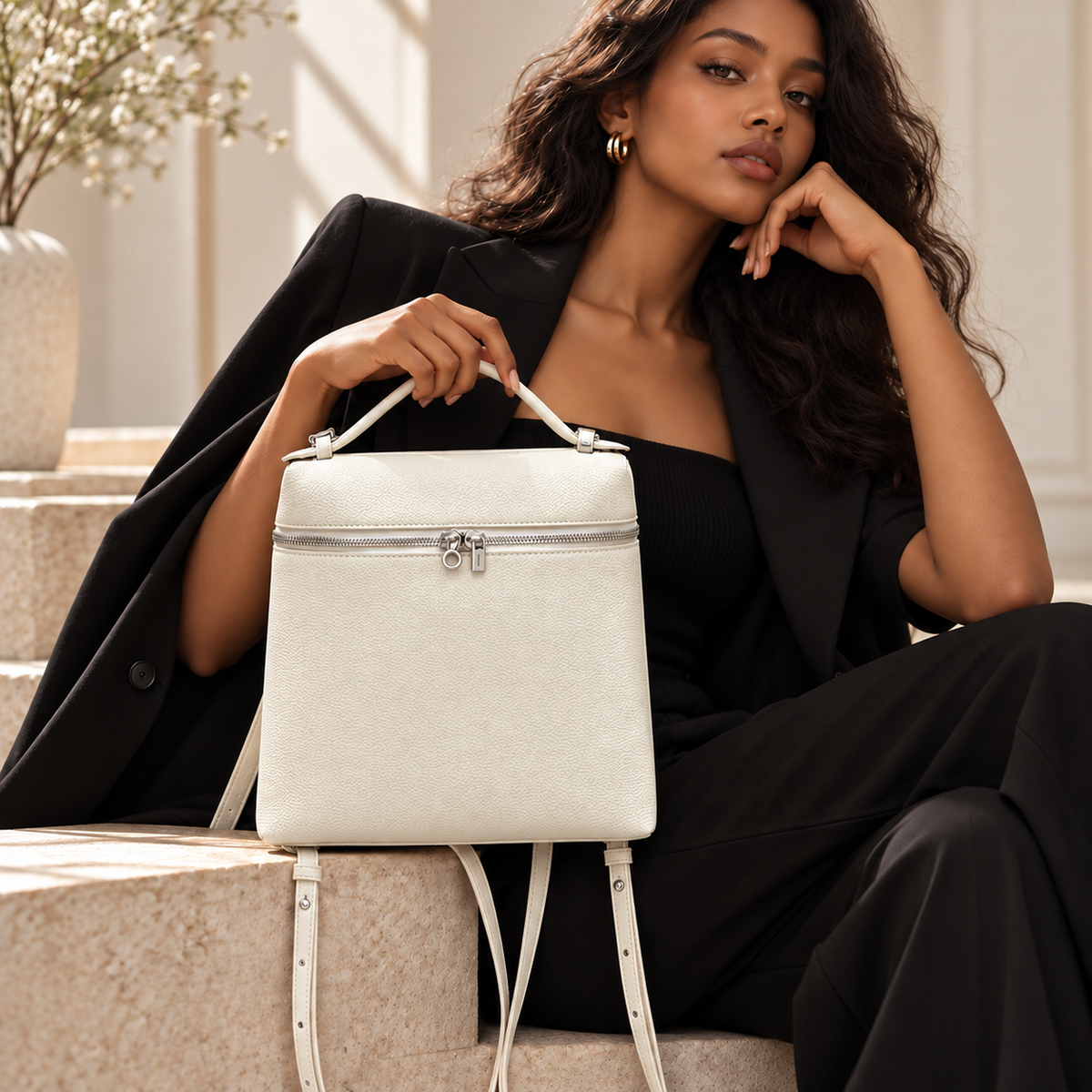 BD Lucca Genuine Leather Mini Backpack
