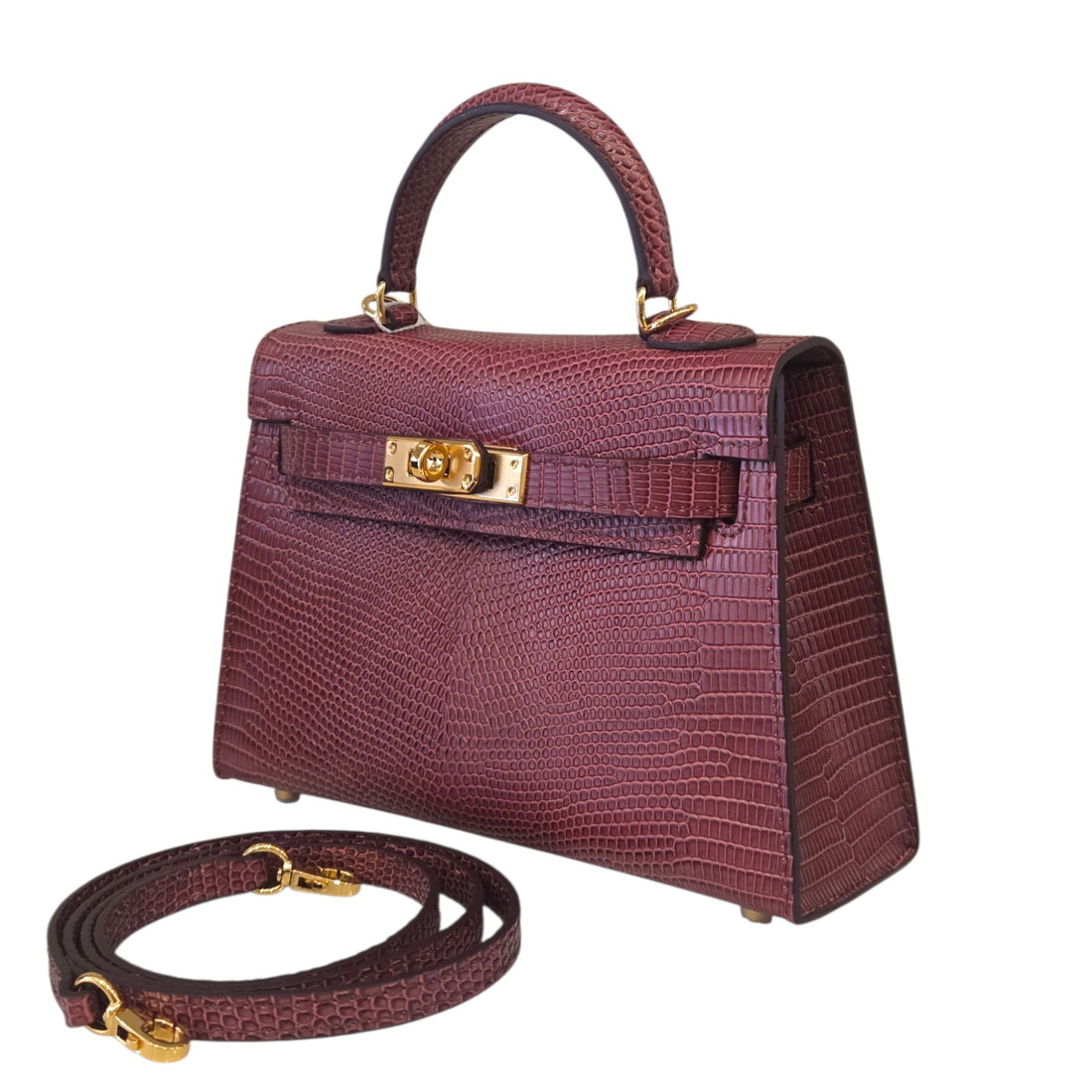 BD Siena Lizard Effect Genuine Leather Bag