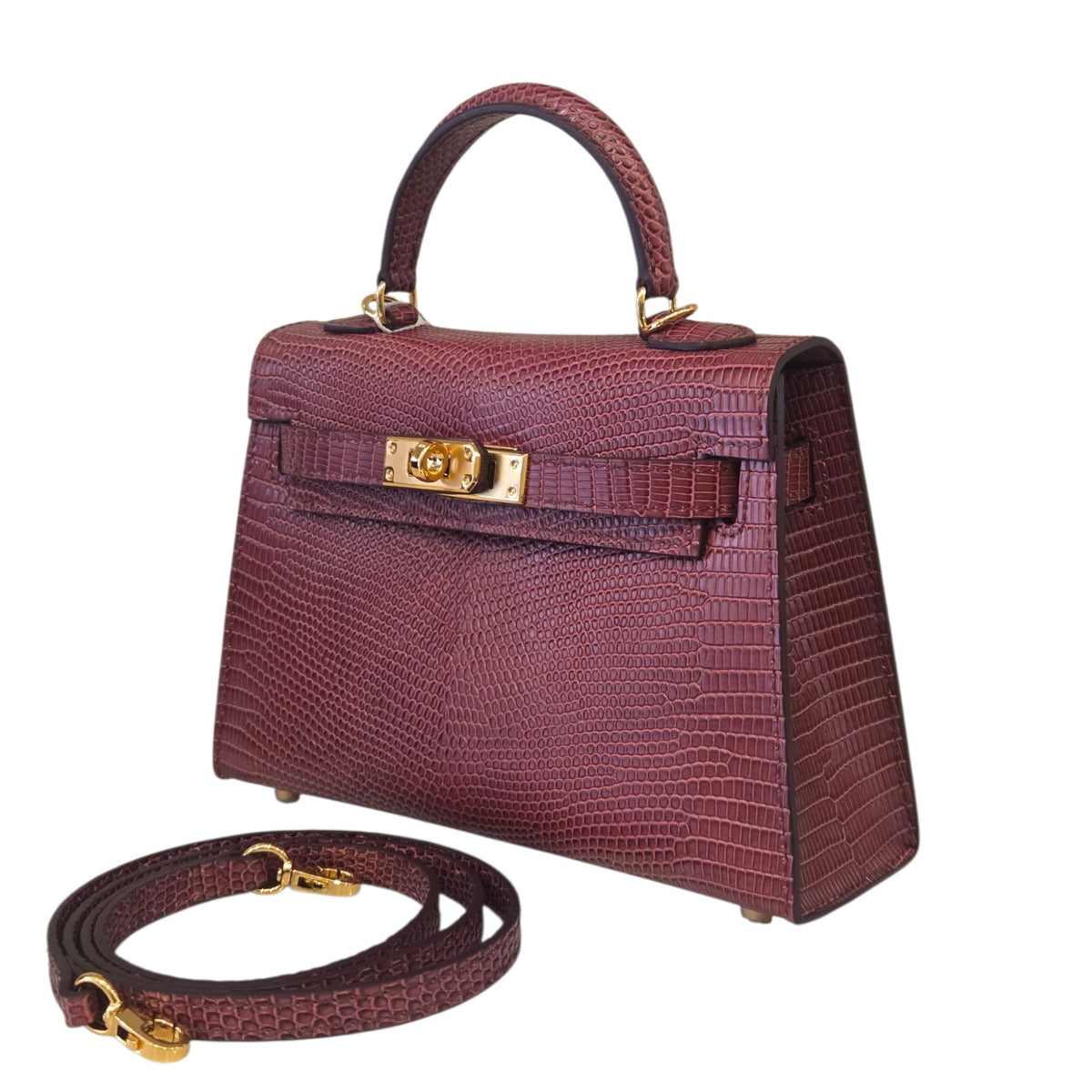 BD Siena Lizard Effect Genuine Leather Bag