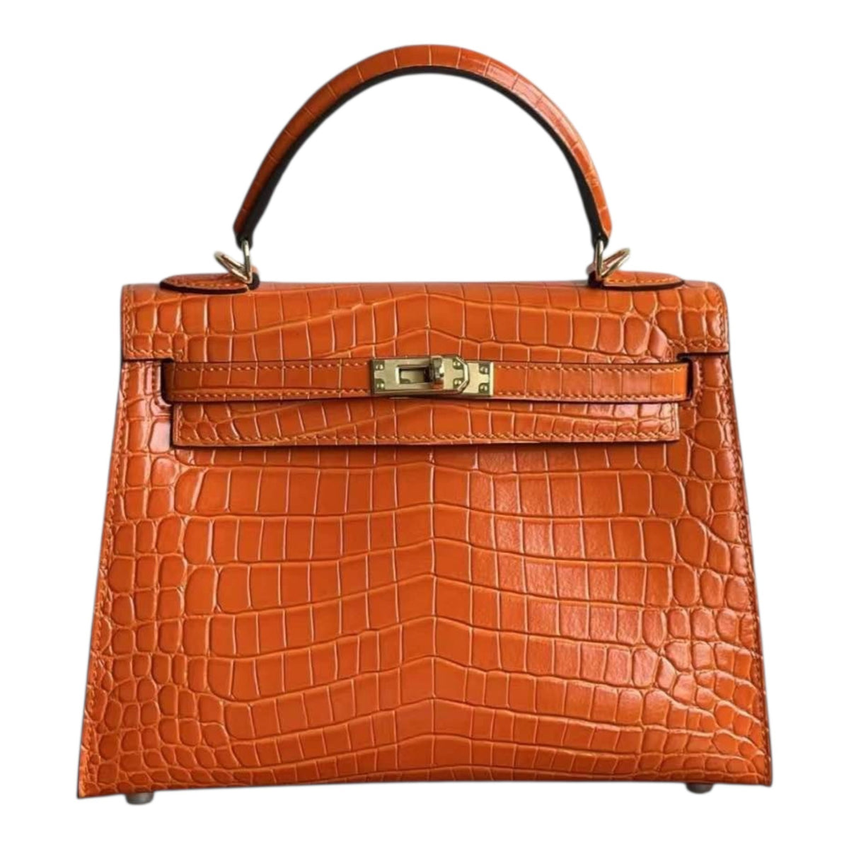 BD Siena Croc Effect Genuine Leather Bag