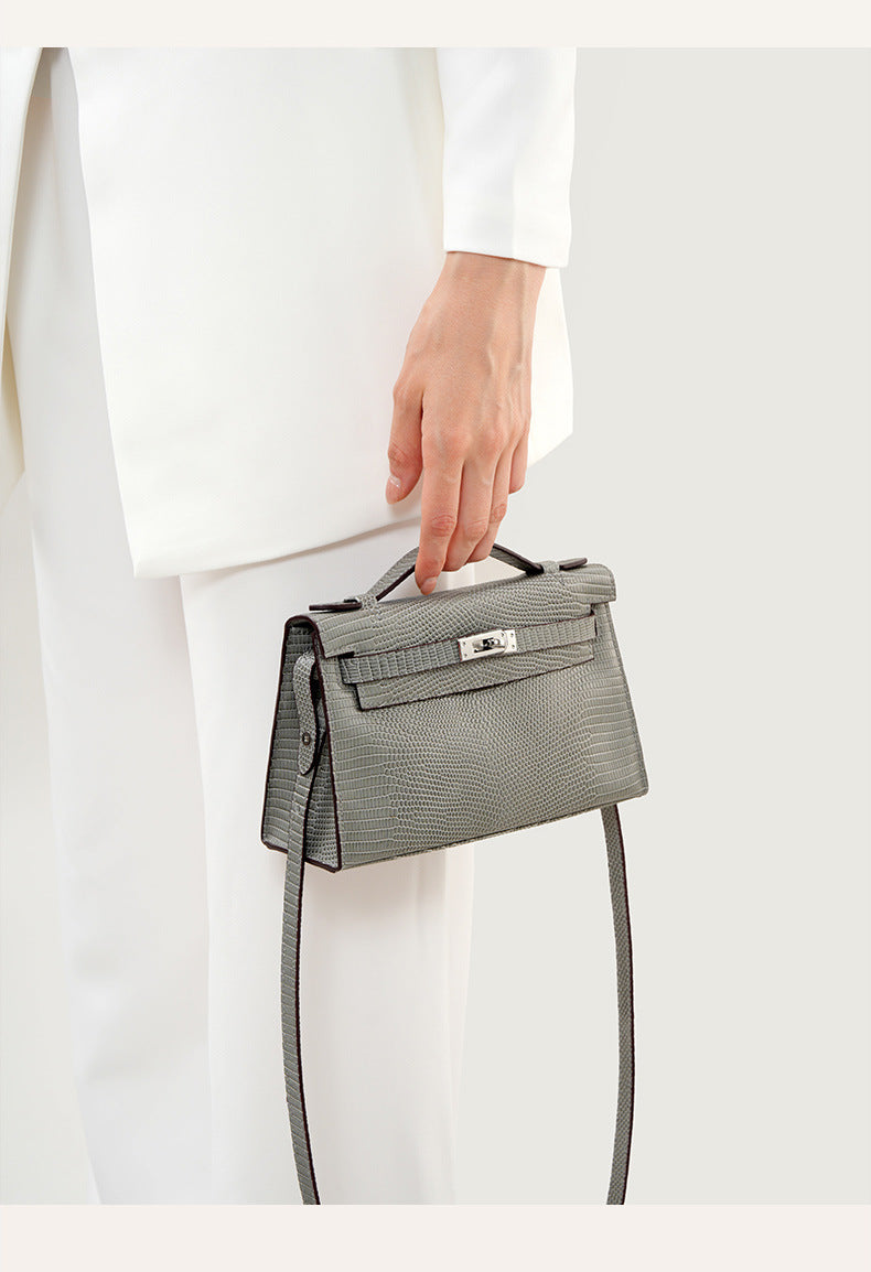 BD Verona Lizard Effect Genuine Leather Bag
