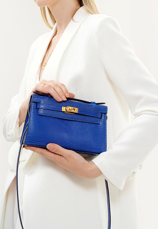 BD Verona Lizard Effect Genuine Leather Bag